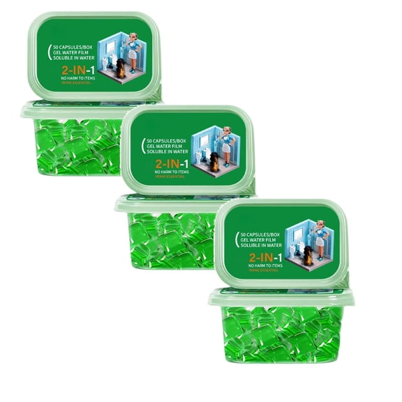 50 Count Bio-Enzyme Drain Deodorizer Pods, Drain Freshener Pearls, Instant Odor Eliminator for Kitchen Sink, Bathroom, Bathtub & Toilet,3Box