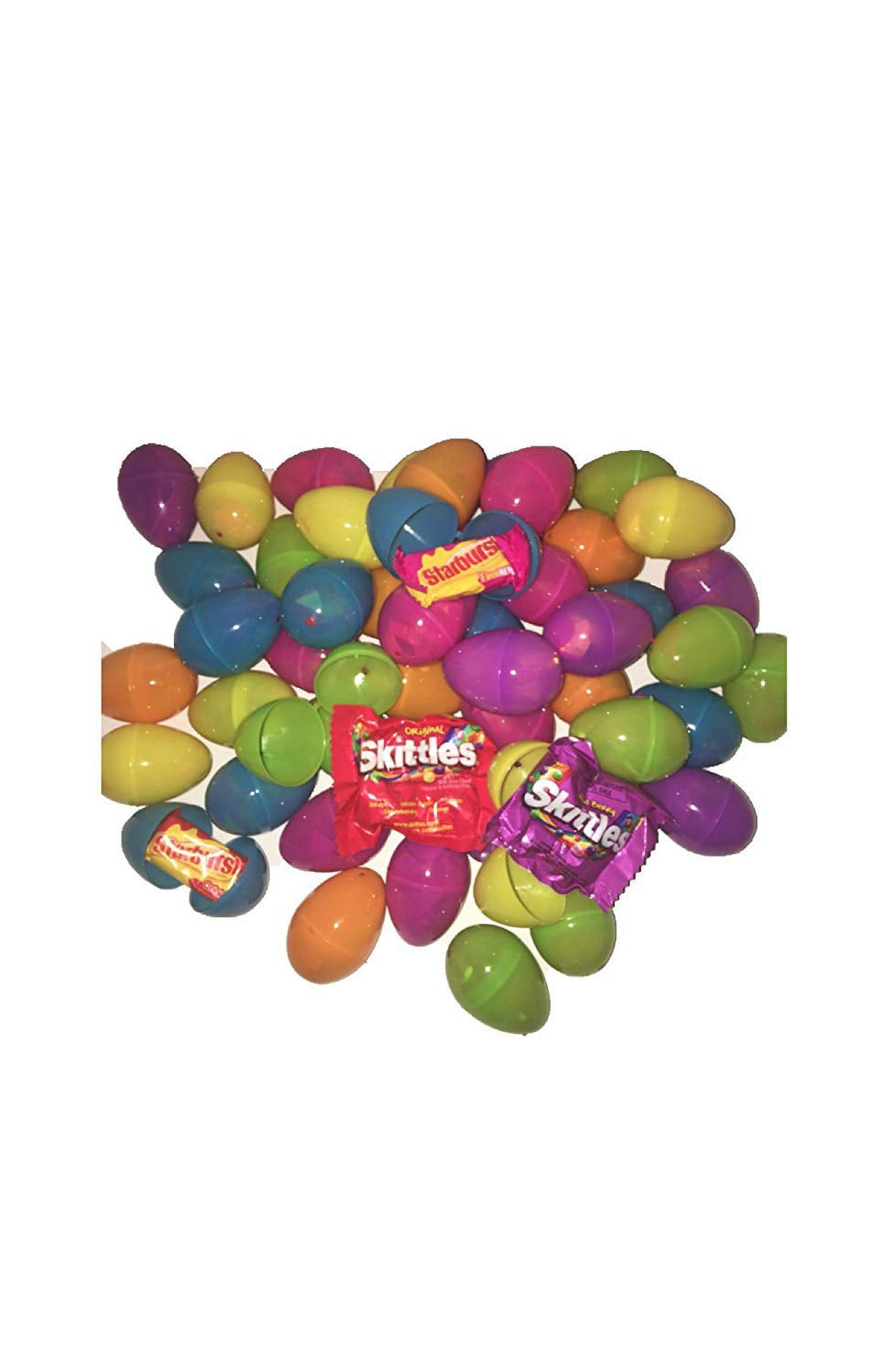 50 Count Candy Filled Easter Eggs with Skittles and Starburst Pre-Filled