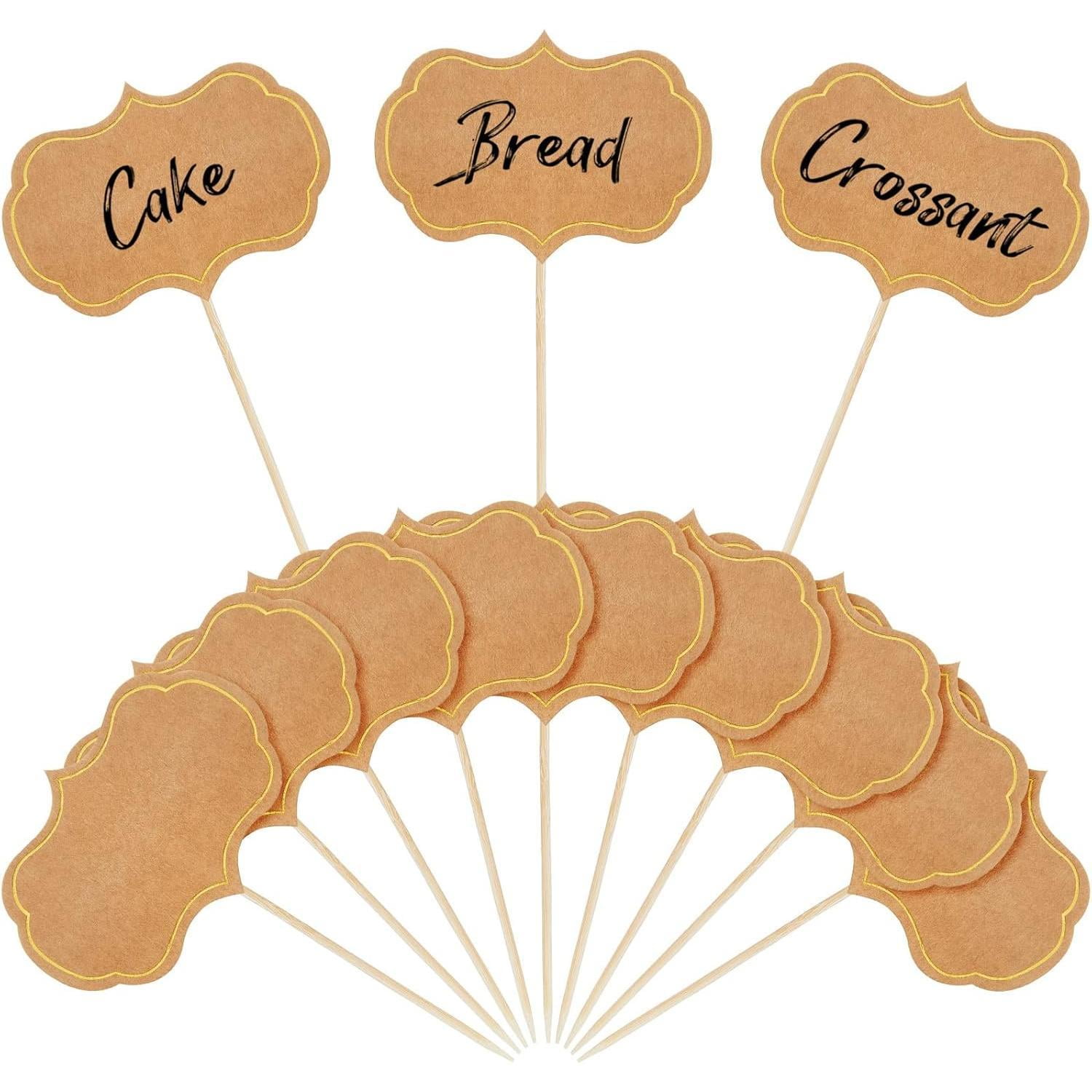 200 Pack Blank Toothpick Flags, White Flags Labeling Marking Cake Toppers Shower Decoration Dinner Flags Cocktail Sticks Cupcake Sandwiches Appetizers