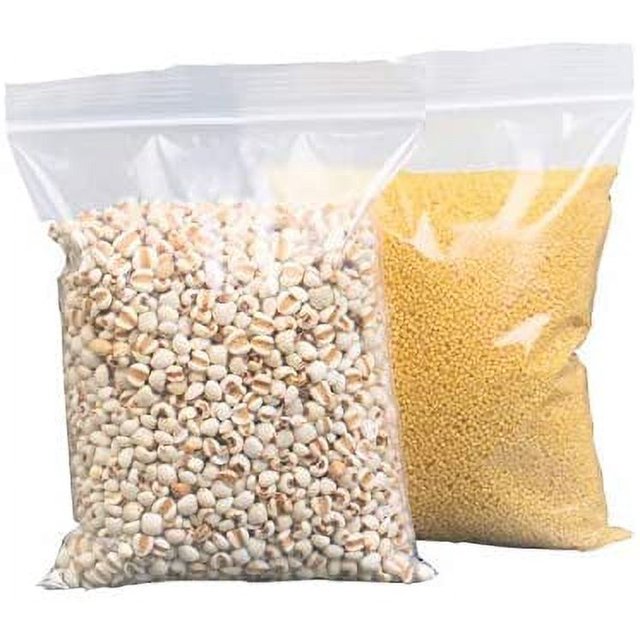 50 Count Large Heavy Clear Bag Zip Lock Storage Bags Food Picnic Travel