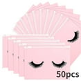 thumbnail image 1 of 50 Count Lash Bags Empty Eyelash Makeup Bags Zipper Pouches Reusable Washable Multi Functional Tool Toilet Travel Storage Bag Cute Patterns , 18x13cm Pink, 1 of 10
