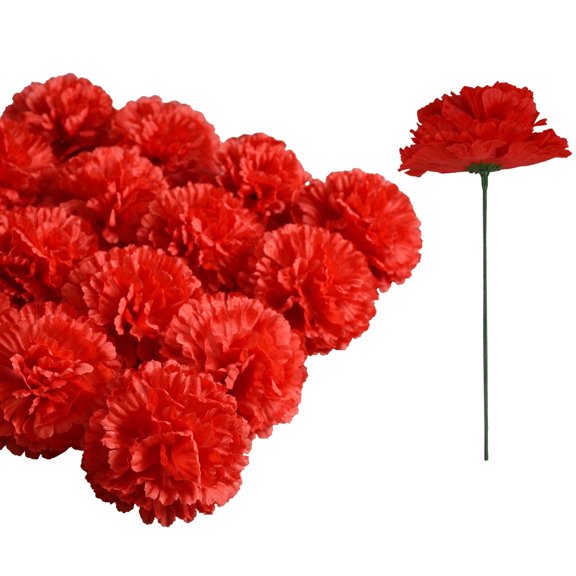 50-Count Red Artificial Carnations Bouquet