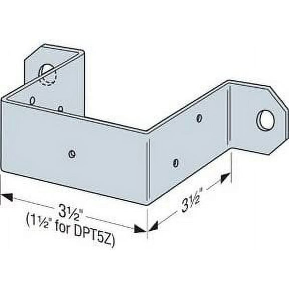 50 Count Simpson Strong-Tie DPT5Z 2 x 4 Deck Post Tie ZMAX