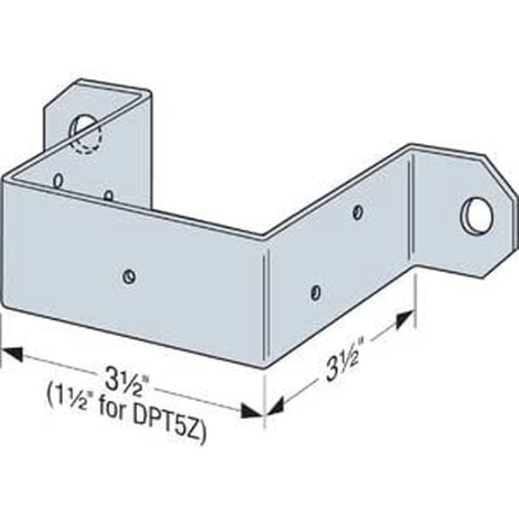 50 Count Simpson Strong-Tie DPT5Z 2 x 4 Deck Post Tie ZMAX