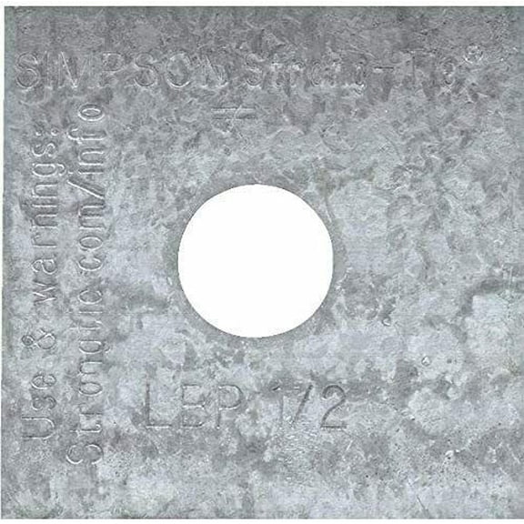 (50 Count) Simpson Strong-Tie LBP 1/2Z 1/2In Bolt Dia 2 x 2 Bearing Plate ZMAX