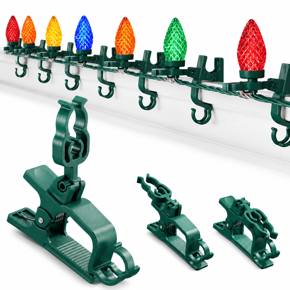 50 Count Universal Outdoor Holiday Light Clips For C7 C9 Rope And Icicle Lights