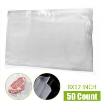50 Count Vacuum Sealer Bags 8" x 12" for Food Storage, Meal Prep