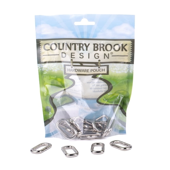 50 - Country Brook Design® 1 inch Gunmetal Heavy Welded Rectangle Rings