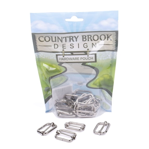 50 - Country Brook Design® 1 inch Metal Sliding Bar Triglide Buckle