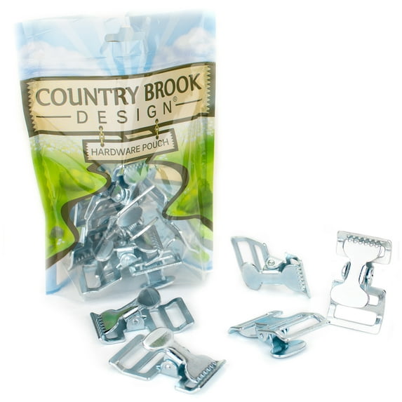 50 - Country Brook Design® 1 inch Zinc Plated Alligator Clip Spring Action Buckle