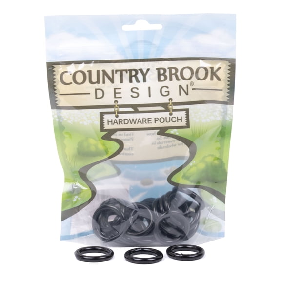 50 - Country Brook Design® 3/4 inch Black Powder Coated Welded Heavy O-Rings