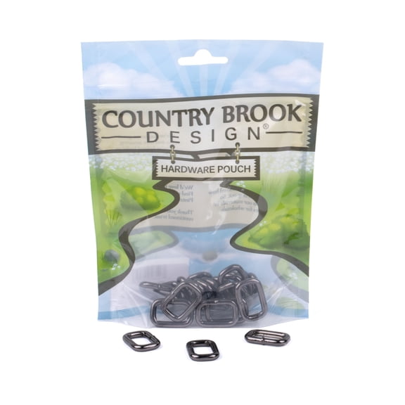 50 - Country Brook Design® 3/4 inch Gunmetal Heavy Welded Rectangle Rings
