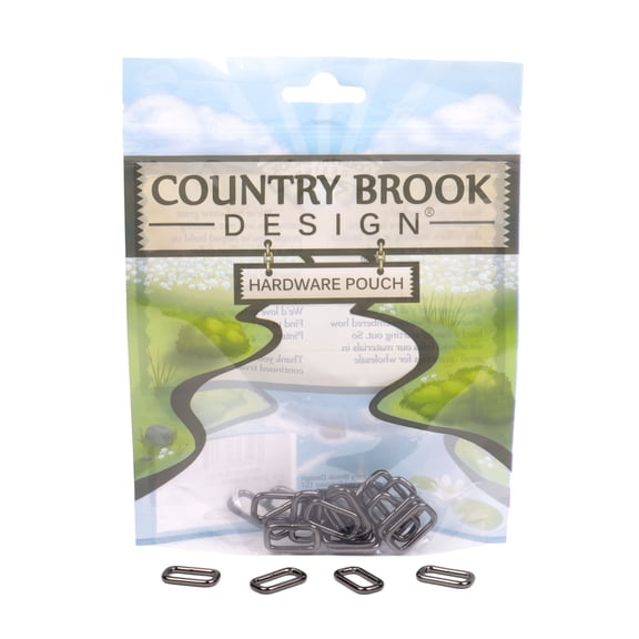 50 - Country Brook Design® 5/8 inch Gunmetal Heavy Welded Rectangle Rings