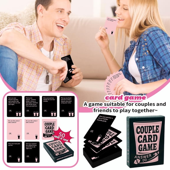 50 Couple Question Answer Drinking Game Cards - Adult Party Game, Colorful Box, Interactive Fun for Couples Dates, Answer Do Edition