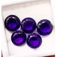 thumbnail image 1 of 50 Ct 5 PC Natural Amethyst Round Shape Ring Size Loose Gemstone, 1 of 2