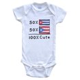 thumbnail image 1 of 50% Cuban Plus 50% Puerto Rican Equals 100% Cute Cuba Puerto Rico Flags Baby Bodysuit, 0-3 months white, 1 of 4
