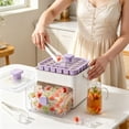 thumbnail image 1 of 50 Cube Double Deck Ice Maker Tray with Storage Bin Ice Scoop Portable Ice Cube Mold Set for Whiskey Cocktails Cold Brew Coffee RV Camping Picnic Freezer Kitchen Party Drink Cooling Accessories Set, 1 of 7