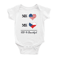 thumbnail image 1 of 50% Czech + 50% American = 100+% Beautiful Cute Baby Clothing Bodysuits For Boy Girl, 1 of 5