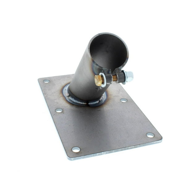 Speedway Motors 50 Degree 1-3/4 Steering Column Mount for T-Bucket, Universal Hot Rod Firewall Bracket, Steel Angle Mount for 1.75 Diameter Steering Columns