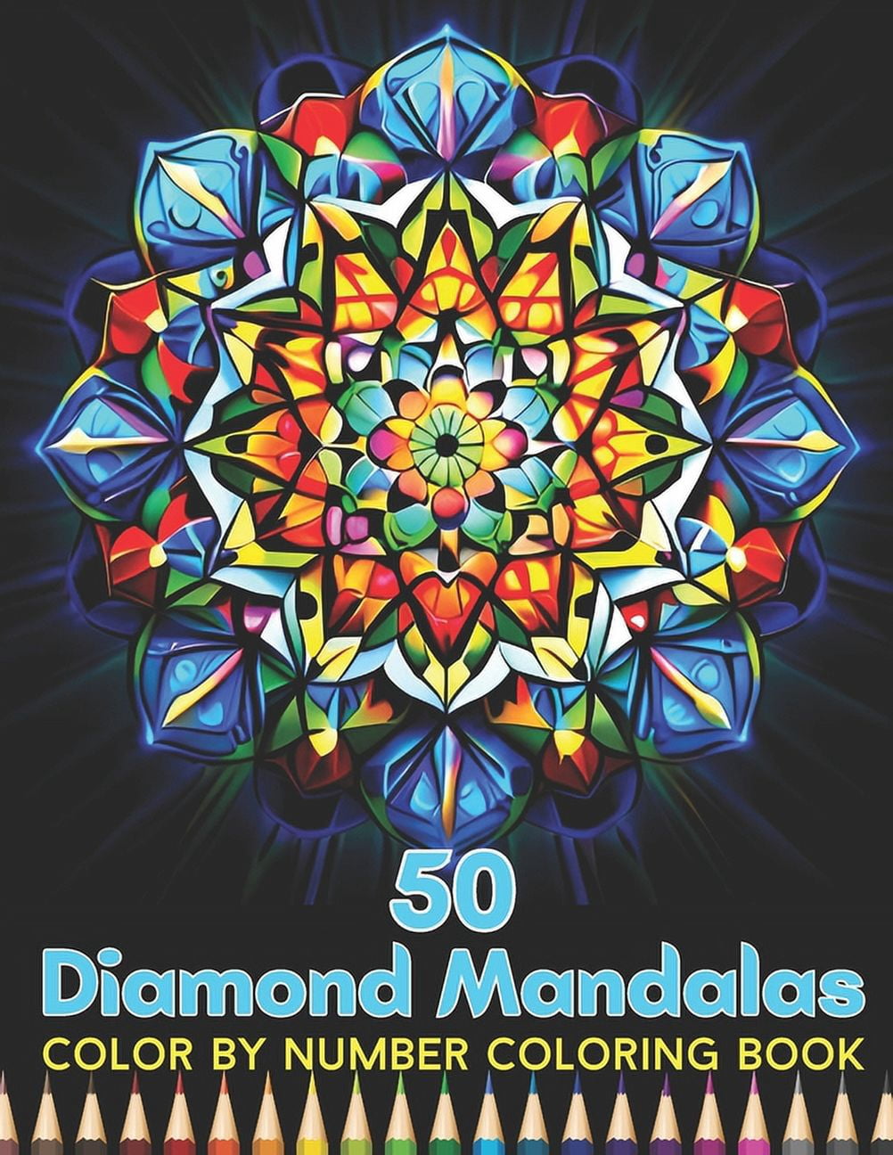 50 Diamond Mandalas Color By Number Coloring Book: 50 Mandalas- Color ...