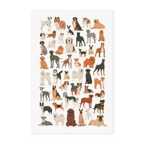 50 Dogs - Illustration Dog Animal Wildlife Unframed Wall Art Print 4 x 6 inches
