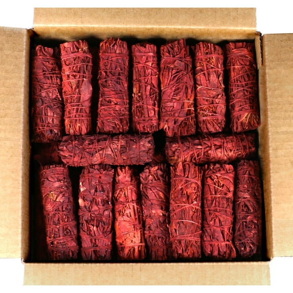 50 Dragon's Blood Sage Bulk Wholesale Cost Smudge Sticks | White Sage Dipped in Dragon's Blood Resin Bulk Quantity