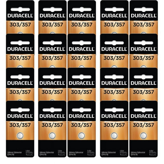 50 Duracell 357 303 A76 PX76 SR44W/SW LR44 AG13 Silver Oxide Battery