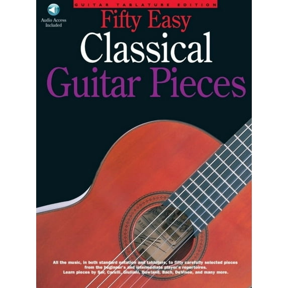 50 Easy Classical Guitar Pieces, (Paperback)