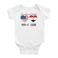 thumbnail image 1 of 50% Egyptian + 50% American = 100+% Cute Baby Bodysuits (White, 0-3 Months), 1 of 5