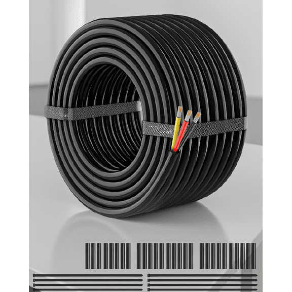 50 FT 16 AWG 3-Conductor Electrical Wire, Tinned Copper Stranded PVC Cable for Automotive, Marine, Lamp and LED Wiring