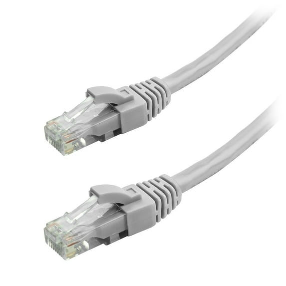 50' FT Feet 50Ft 50 Feet CAT6 CAT 6 RJ45 Ethernet Network LAN Patch Cable Cord For connects Computer to printer, router, switch box PS3 PS4 Xbox 360 Xbox One - Gray New