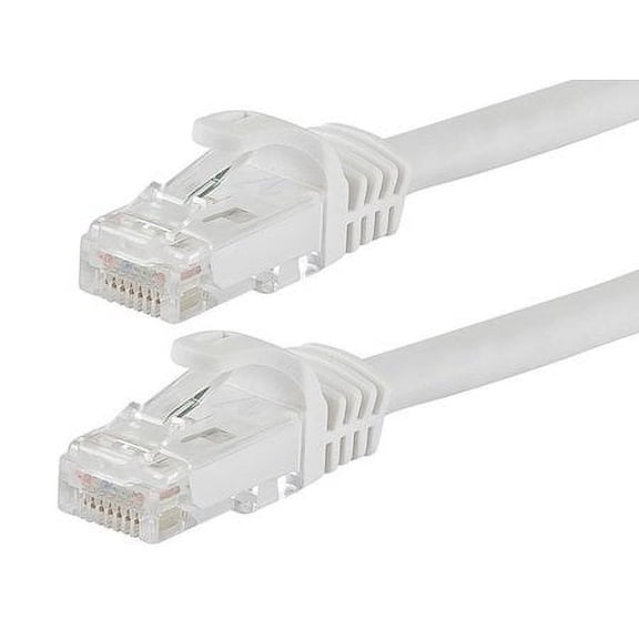 50' FT Feet 50Ft 50 Feet CAT6 CAT 6 RJ45 Ethernet Network LAN Patch Cable Cord For connects Computer to printer, router, switch box PS3 PS4 Xbox 360 Xbox One - White New