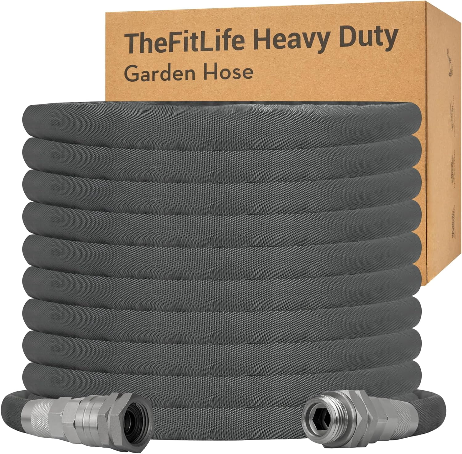50 FT Flexible Garden Hose - Non-Expandable Water Hose with 3/4" Swivel