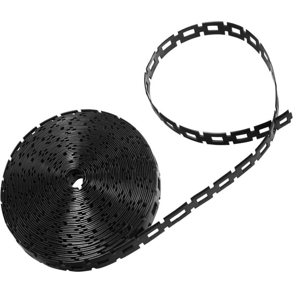 50 FT Plastic Chain Lock Tree Tie - 1/2 Inch Wide Adjustable Tree Support Straps for Staking - Flexible Reusable Cable Plant Ties