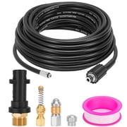 50FT Sewer Jetter Hose Kit,5800PSI High Pressure Drain Cleaning Tool for Gas Electric Pressure Washers