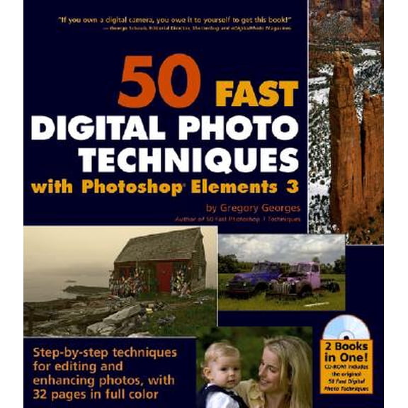 Pre-Owned 50 Fast Digital Photo Techniques with Photoshop Elements 3 (Paperback) 0764572121 9780764572128