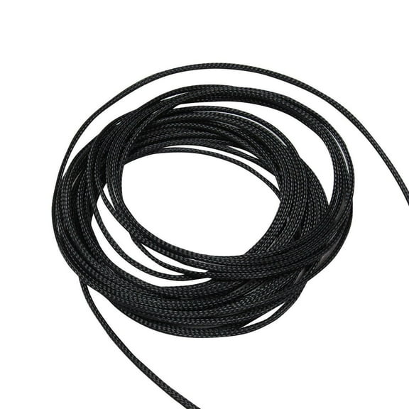 50 Feet 3/8" Expandable Wire Cable Sleeving Sheathing Braided Loom Tubing Black
