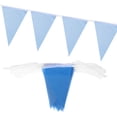 thumbnail image 1 of 50 Feet Blue Pennant Banner Flags String Triangle Hanging Triangle Bunting Flags for Festive, Wedding, Birthday Party 2 Pcs, 1 of 6