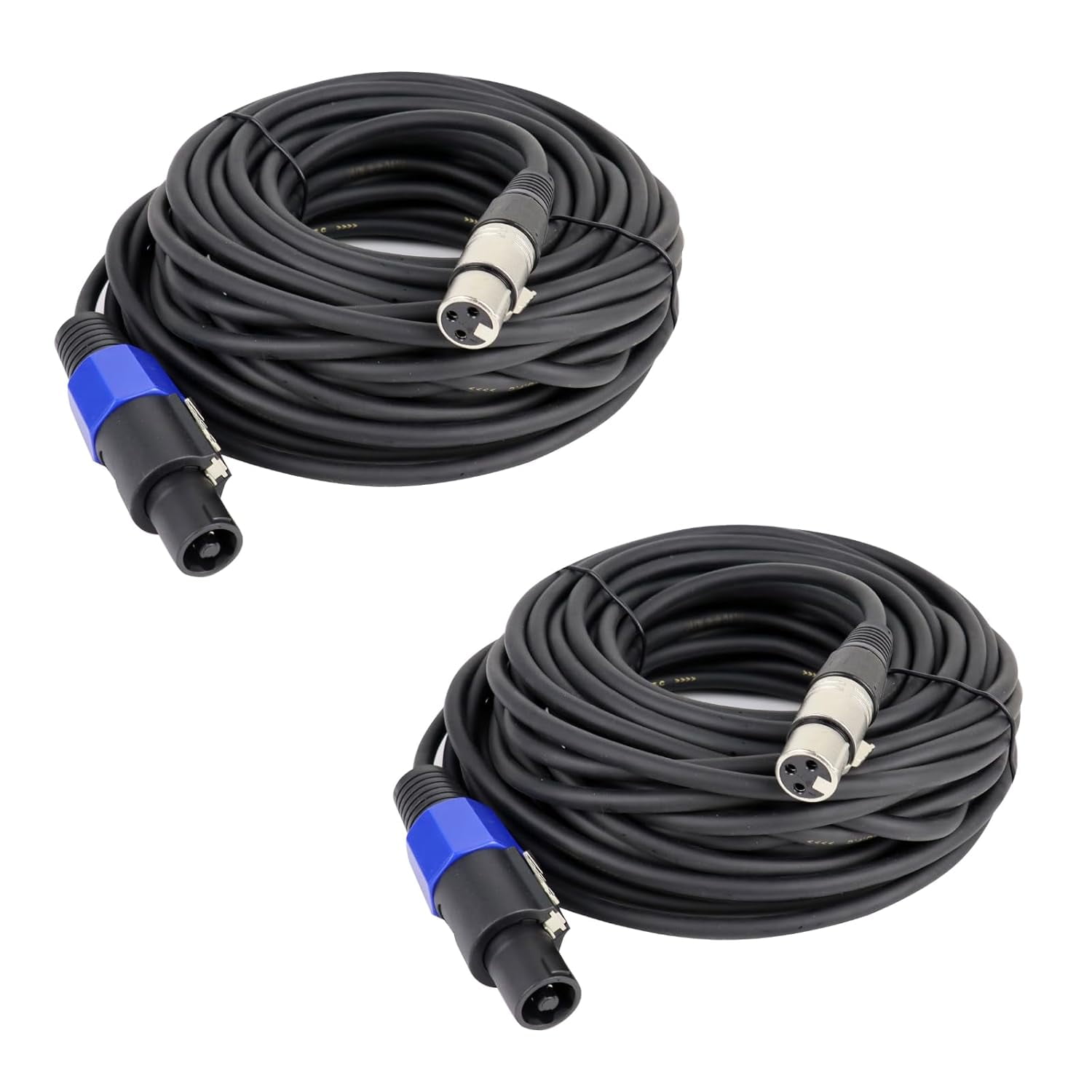 50 Feet Pack of 1 2 Pole Speakon to 3 Pole XLR Cable 1pc 50ft
