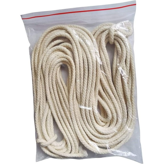 50 Feet Roll 1/4" Round Cotton Oil Lamp Wicks Burner