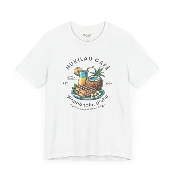 50 First Dates Shirt, Hukilau Cafe Oahu Hawaii, Bella & Canvas Light Weight Short Sleeve Tee, Adam Sandler Comedy Shirt, Movie Graphic Tee