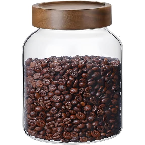 50 Fl oz/1500 ml Clear Glass Jar with Airtight Wooden Screw on Lid