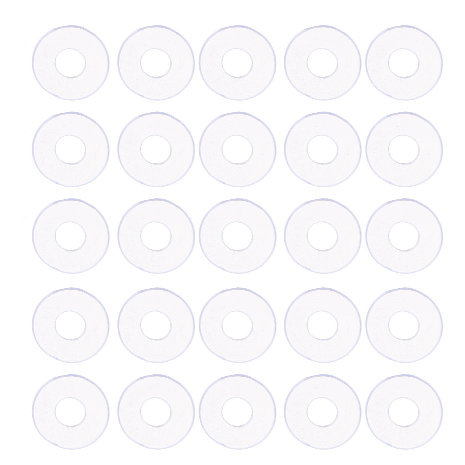 50 Flat Round Washer Clear Washers for Shower Door Handle Thickness