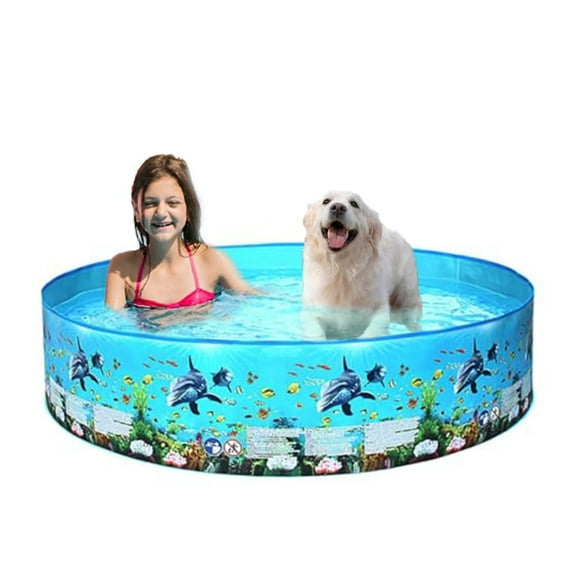 50" Foldable Kiddie Pool - Swimming Pond & Ocean Ball Pit for Kids,Toddlers,Adults,Pet Dogs - Quick Setup Collapsible Round Wading Pool for Indoor Outdoor Backyard,Lawn,Summer Water Play