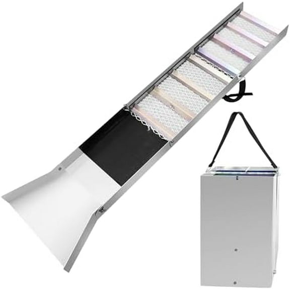 50" Folding Aluminum Alloy Sluice Box,Portable Sluice Box for Gold Mining,Gold Prospecting Equipment for Gold Panning,Prospecting,Gold Classifiers,Gold Panning Equipment,Silver$$Tools