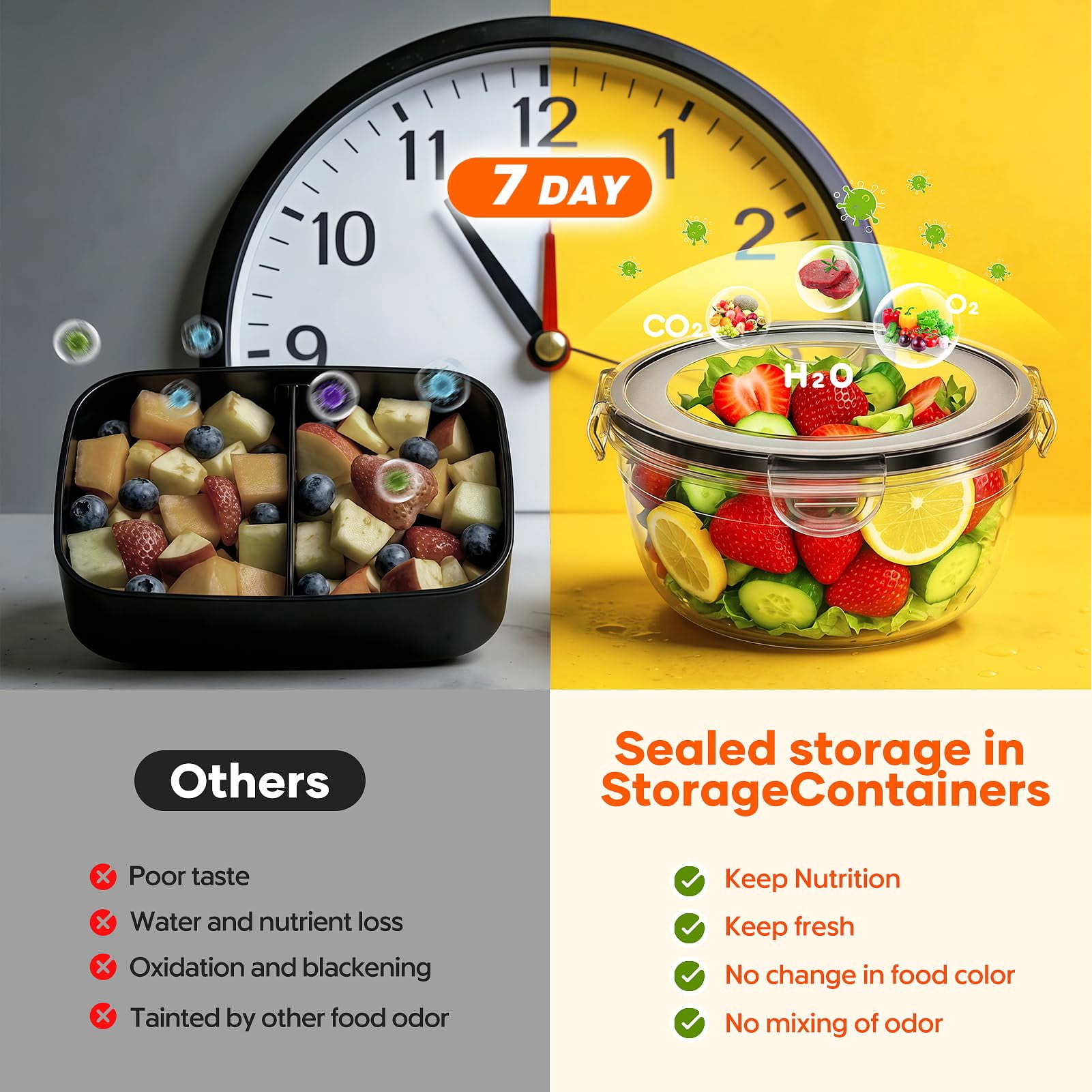 50 Food Storage Containers With Lids (25 & 25 Lids) - Reusable Plastic ...