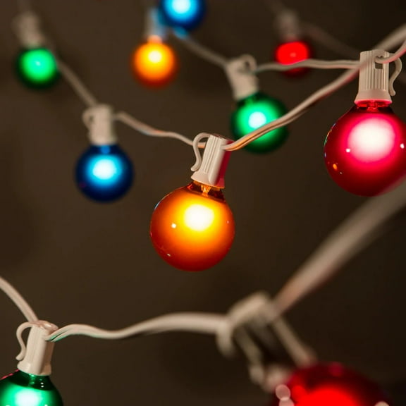 G50 Assorted Satin String Lights with White Wire