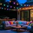 thumbnail image 1 of 50 Foot Hanging Mount Deluxe RGB+WW Color Changing LED Bistro Light Set, 1 of 5