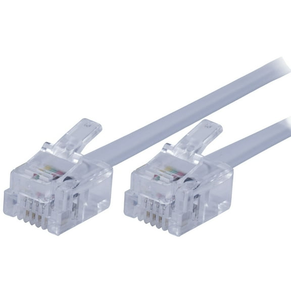 50 Foot Phone Line Cord, White