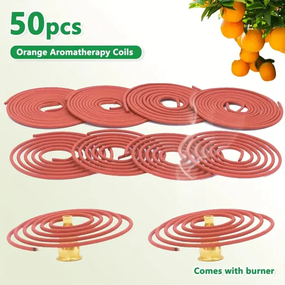 50 Fruit Orange Scented Incense Sticks, Burning Time 3-4 Hours Suitable for Air Purification, Yoga, Meditation, Work, Fitness, Home Cleansing and Relaxation